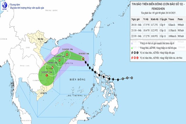 Bão Fengshen đang mạnh lên, cảnh báo thiên tai cấp cao nhất